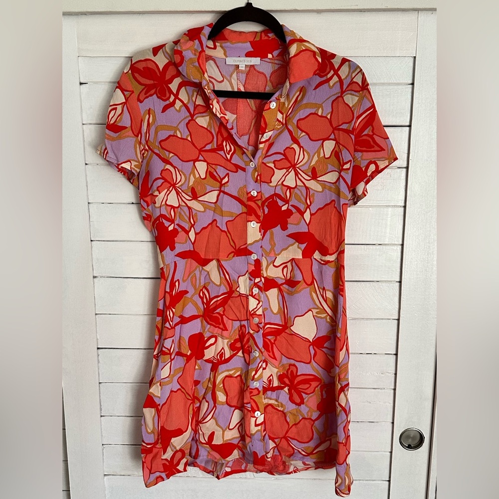 Olivaceous Floral Dress